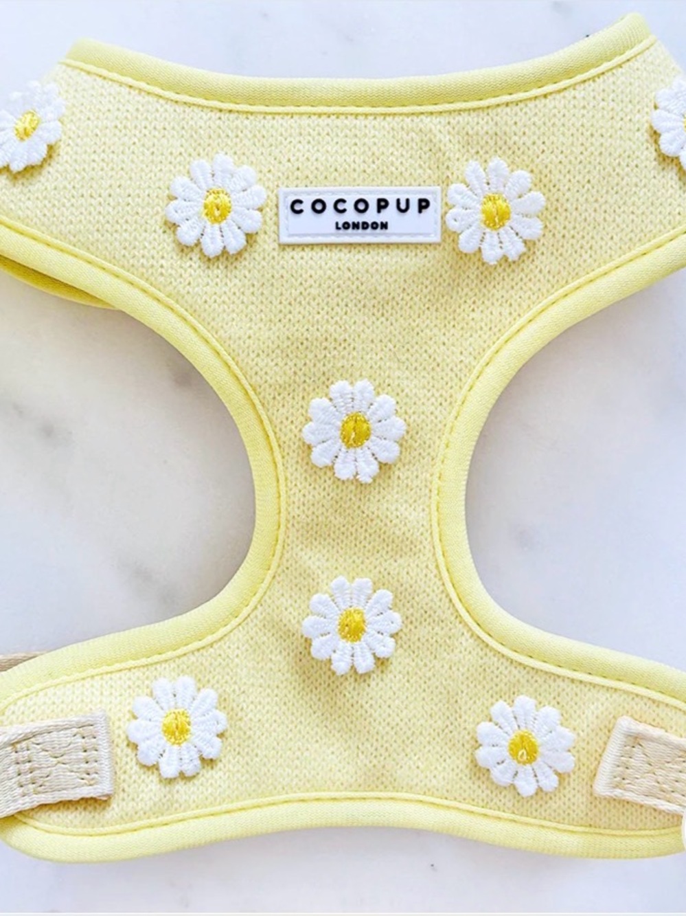 Cocopup London XS Buttercup Yellow Daisy Soft Dog Harness